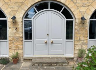 Replacement arch door in Yorkshire after