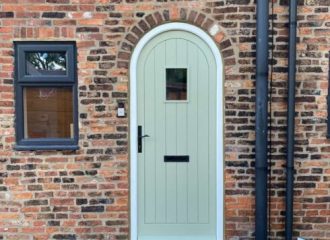 Forrest Green Curved Top Door