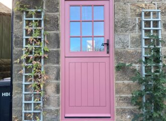 Pink Timber Back Door, Stable Door