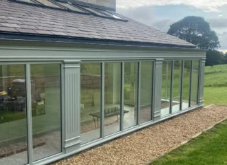 Green Grey Replacement Conservatory Side View