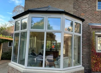 Wooden Bay Window Replacement After on Victorian Home