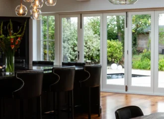 White Wooden BiFold Windows Internal