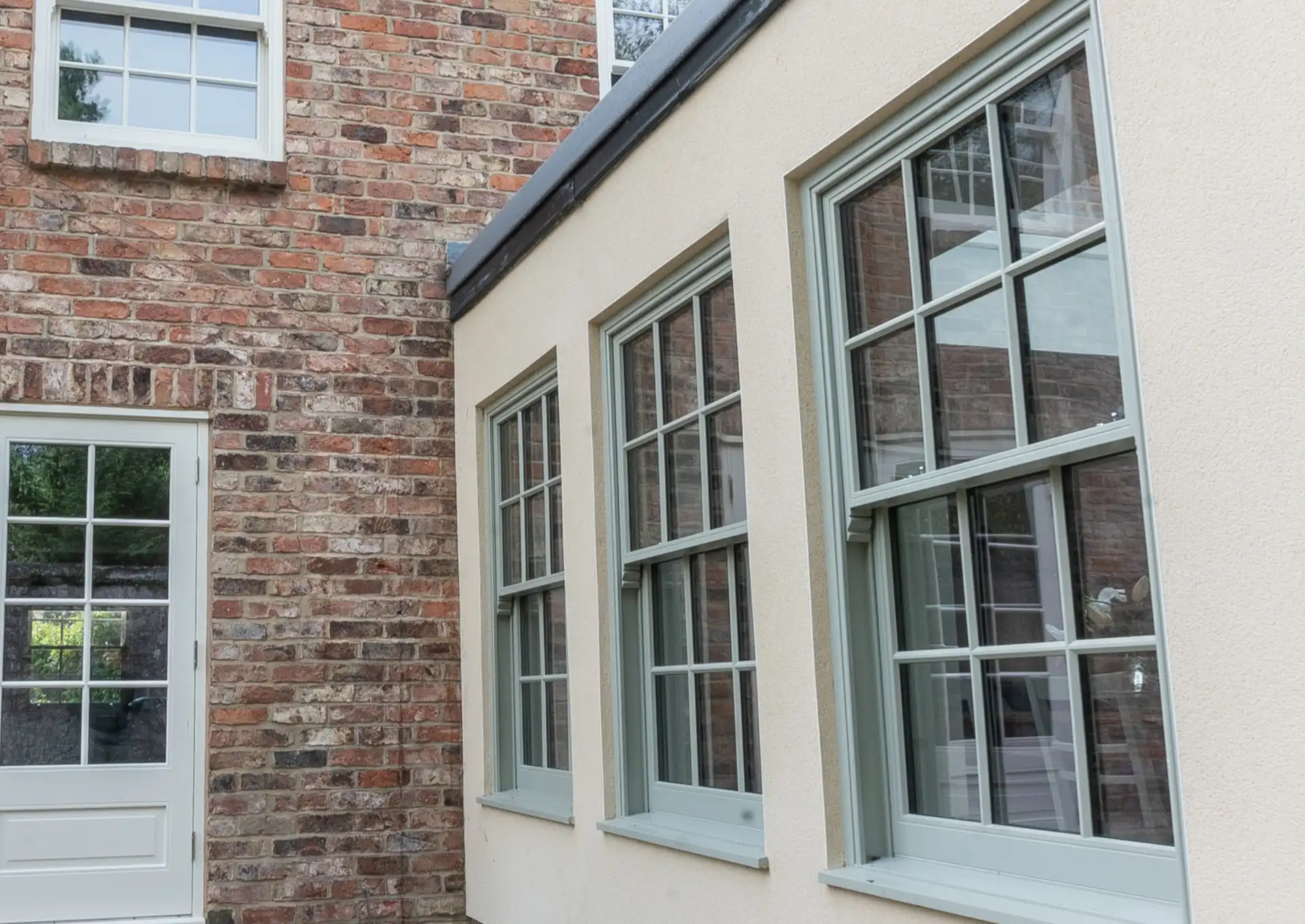 Georgian Style Windows Sash 3 over 3 Panes with Glazing Bars